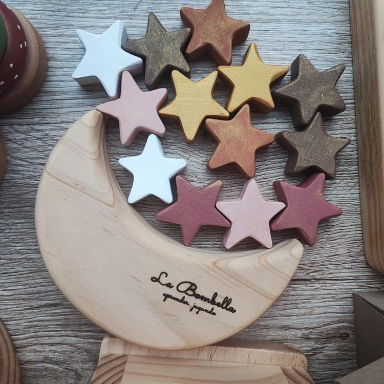 Luna y estrellas